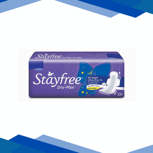 Stayfree Dry-Max All Night Ultra-Dry Wings (XL) 28's