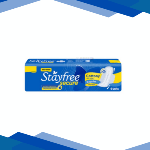 Stayfree Secure Cottony Soft Regular with Wings Sanitary Pad 6's