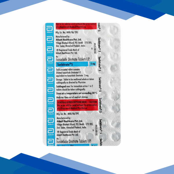 Sorbitrate 5mg Tablet 50'S