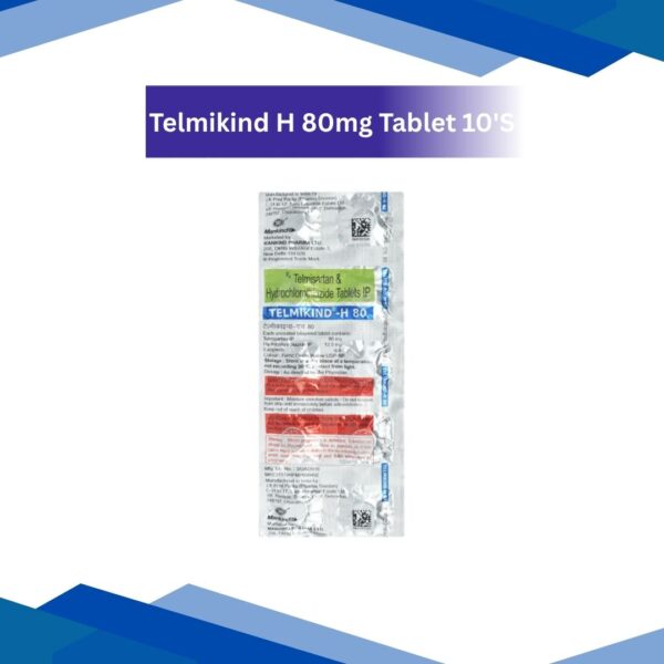 Telmikind H 80mg Tablet 10'S