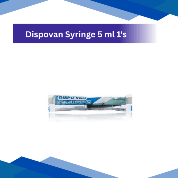 Dispovan Single use Syringe 5 ml 1's