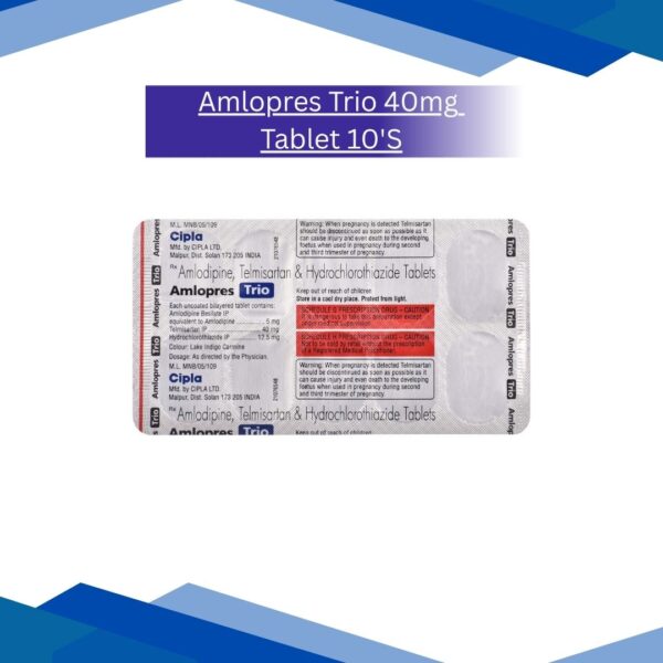 Amplopres Trio 40 mg Tablet 10's