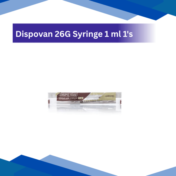 Dispovan 26G Syringe 1 ml 1's