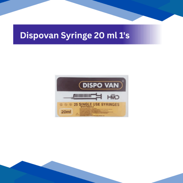 Dispovan Syringe 20 ml 1's