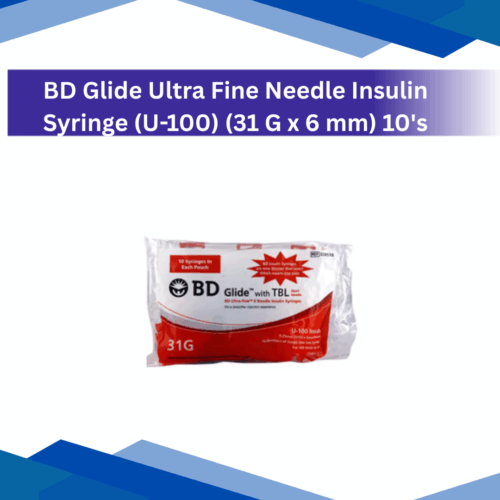 BD Glide Ultra Fine Needle Insulin Syringe (U-100) (31 G x 6 mm) 10's