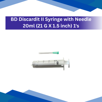 BD Discardit II Syringe with Needle 20 ml (21G x 1.5 in) 1's