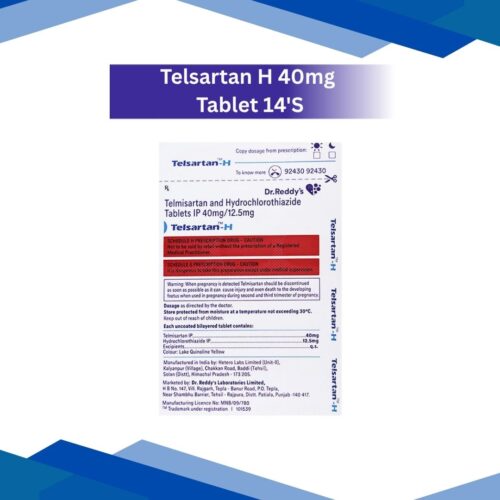 Telsartan H 40mg Tablet 14'S