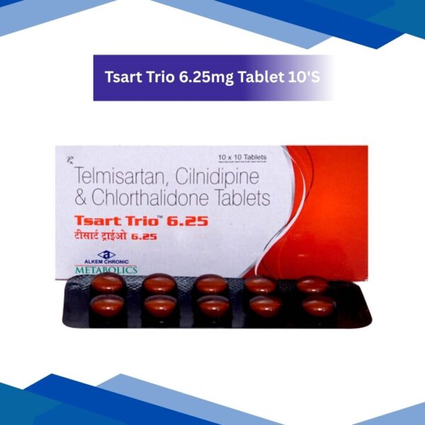 Tsart Trio 6.25 mg Tablet10's