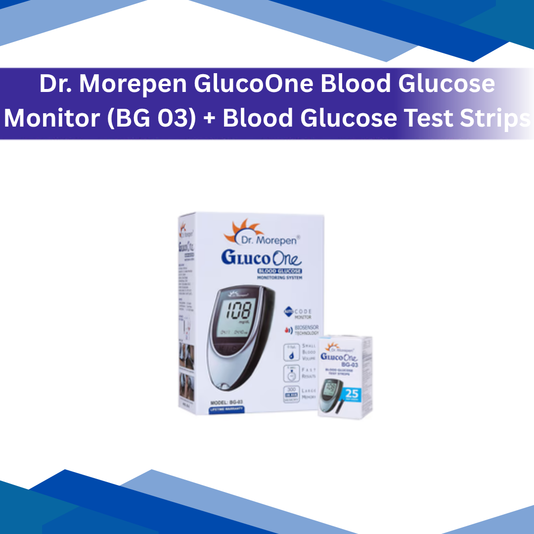 Dr. Morepen GlucoOne Blood Glucose Monitor (BG 03) + Blood Glucose Test Strips