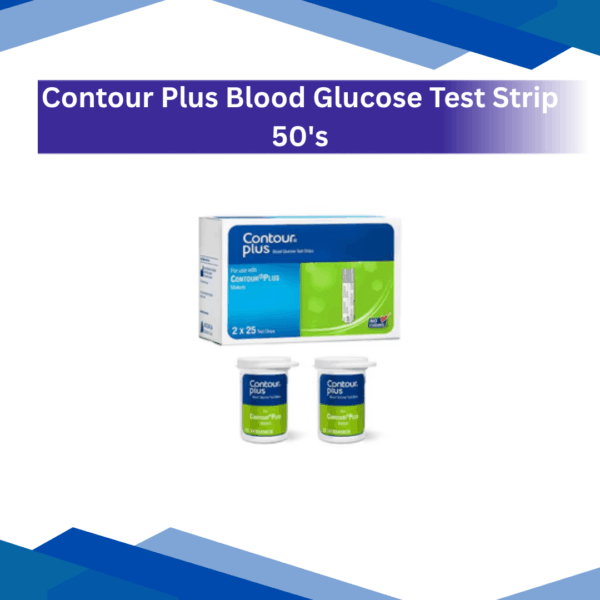 Contour Plus Blood Glucose Test Strips 50's