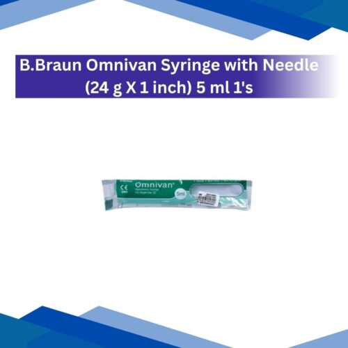 B Braun Omnivan Syringe with Needle (24G x 1 in) 5 ml 1's