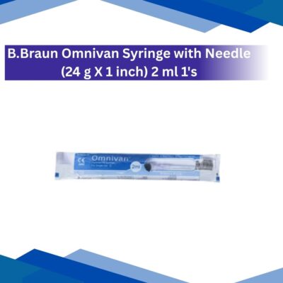 B Braun Omnivan Syringe with Needle (24g x 1 in) 2 ml 1's