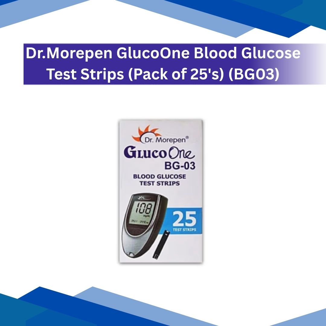 Dr. Morepen GlucoOne Blood Glucose Test Strips (Pack of 25's) (BG03)
