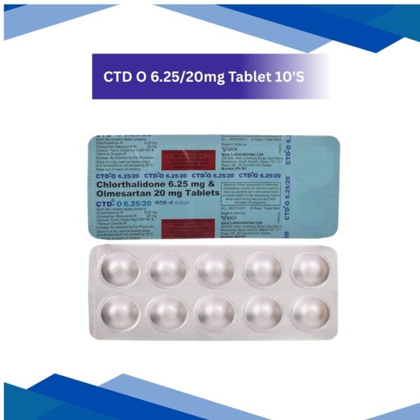 CTD O 6.25/ 20 mg Tablet 10's
