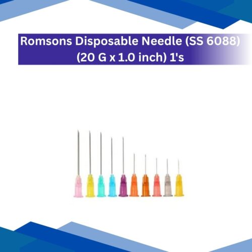 Romsons Disposable Needle (SS 6088) (20G x 1.0 in) 1's