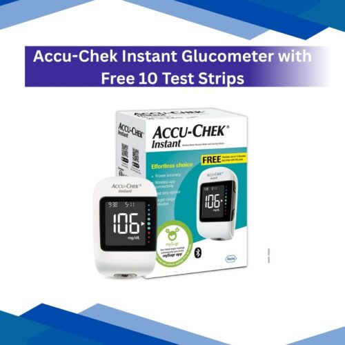 Accu-Chek Instant Glucometer with Free 10 Test Strips