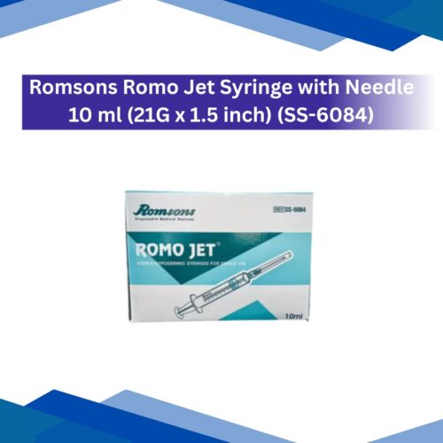 Romsons Romo Jet Syringe with Needle 10 ml (21Gx 1.5 in)(SS-6084)