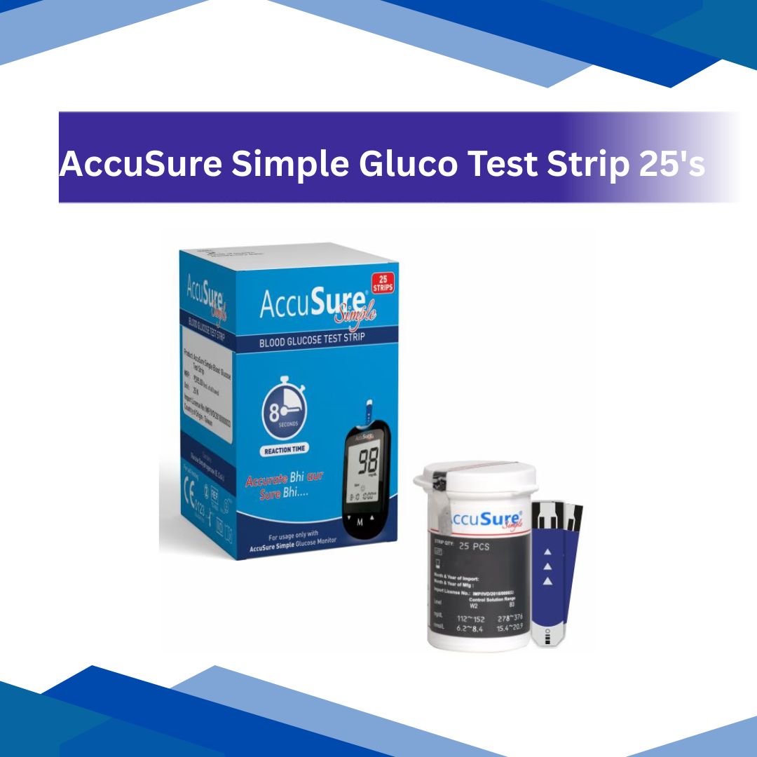 AccuSure Simple Gluco Test Strip 25's