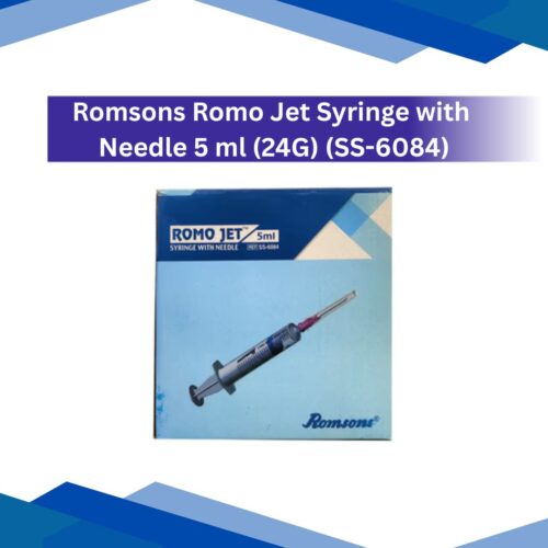 Romsons Romo Jet Syringe with Needle 5ml (24G) (SS-6084)