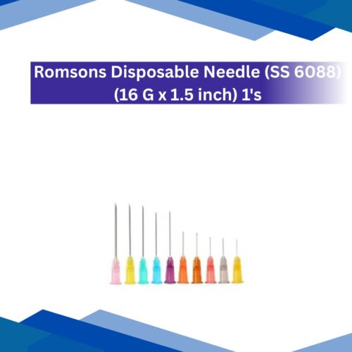 Romsons Disposable Needle (SS 6088) (16G x 1.5 in) 1's