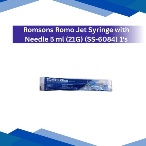 Romsons Romo Jet Syringe with Needle 5 ml (21G) (SS-6084) 1's