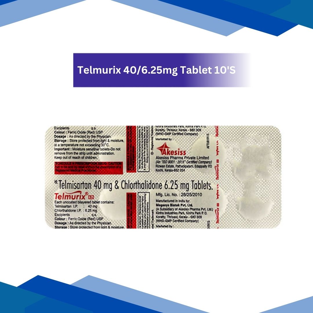 Telmurix 40/6.25 mg Tablet 10's