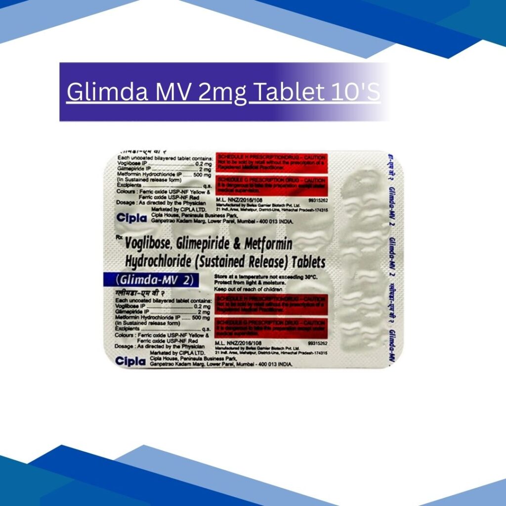 Glimda MV 2mg Tablet 10'S
