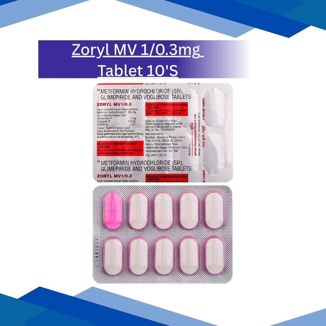 Zoryl MV 1/0.3mg Tablet 10'S