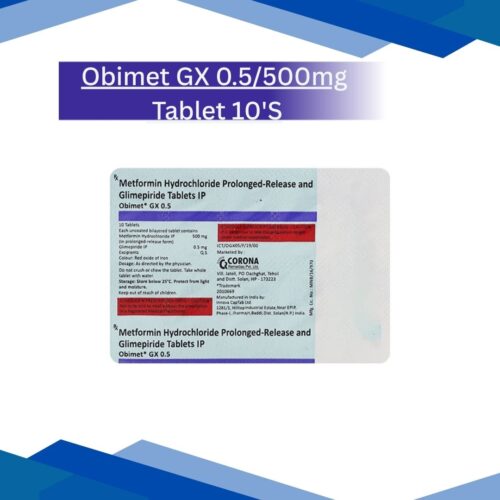 Obimet GX 0.5/500mg Tablet 10'S