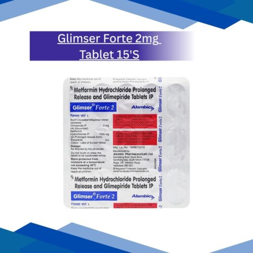 Glimser Forte 2mg Tablet 15'S