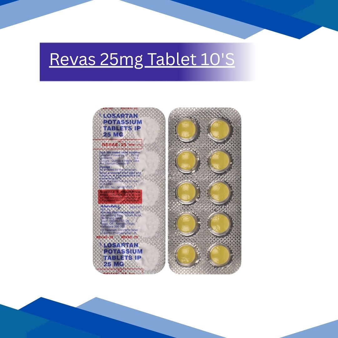 Revas 25 mg Tablet 10's