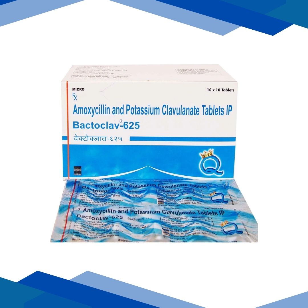 Bactoclav 625mg Tablet 10'S