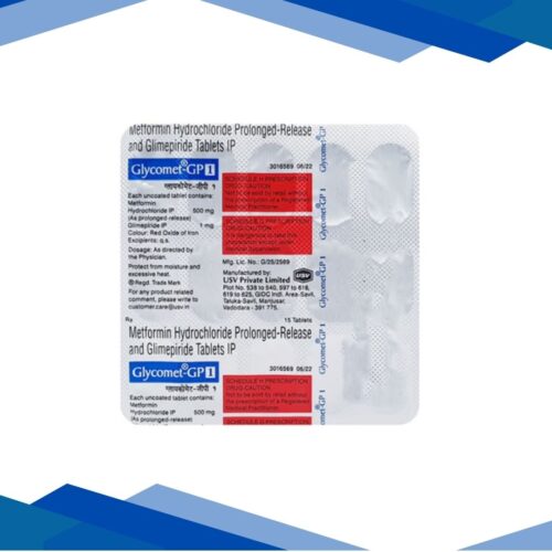 Glycomet GP 1mg Tablet 15'S