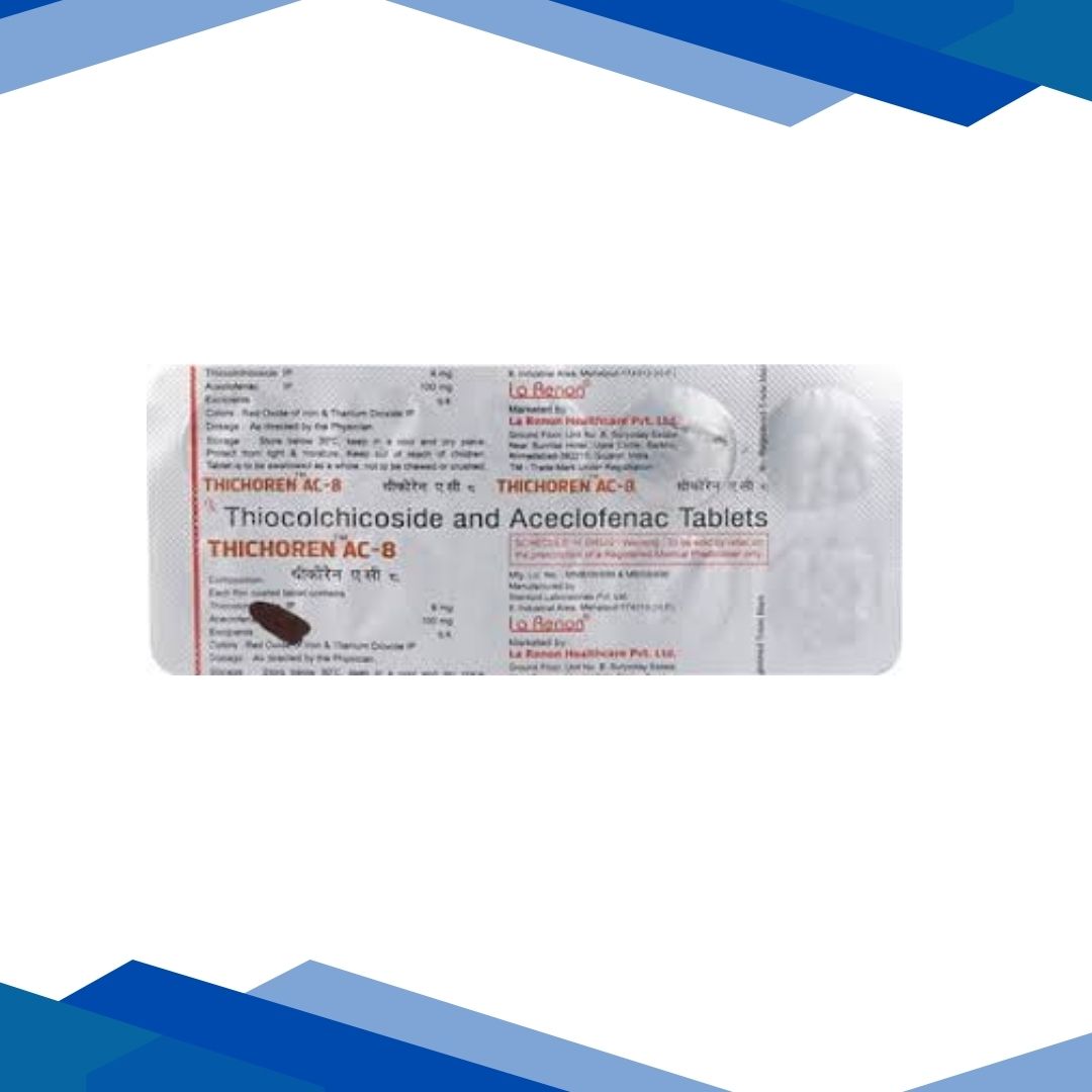 Thichoren AC 100/8mg Tablet 10'S
