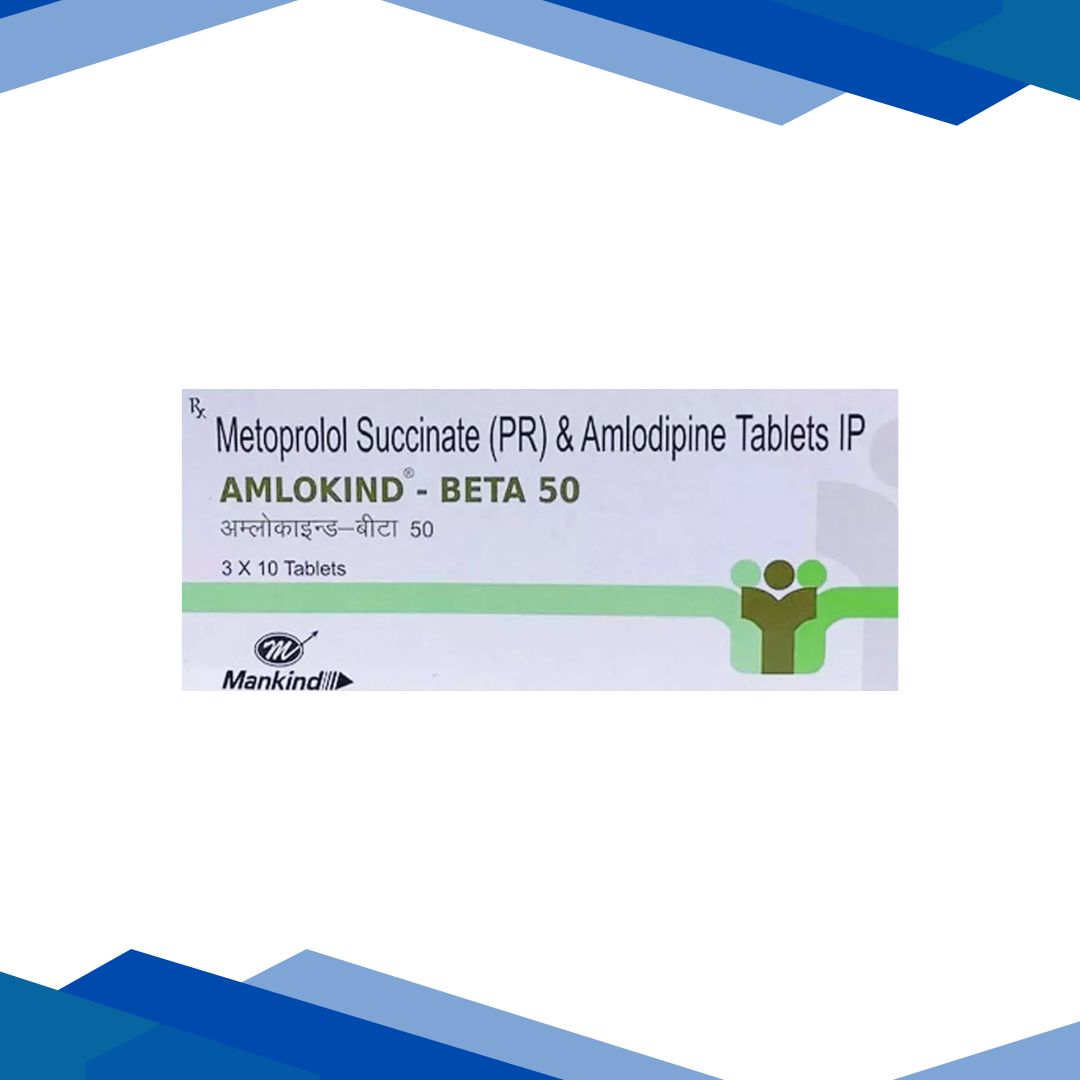 AMLOKIND BETA 50 Tablet 10's