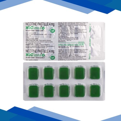 Niclonz 4 Sugar Free Mint Flavour Pastille 10'S