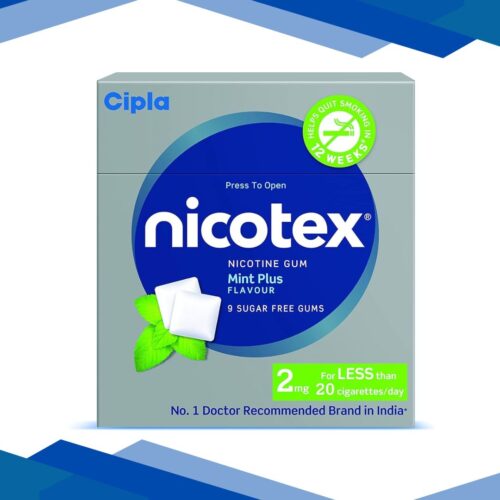 Nicotex gums, 2mg, Mint Plus - strip, 12 gums