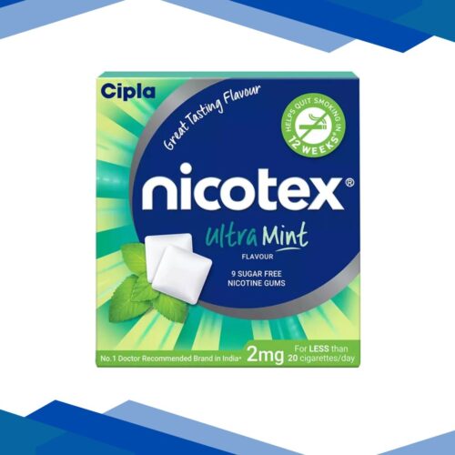 Nicotex 2 mg Sugar Free Nicotine Gums - Ultra Mint 9's