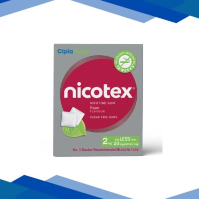 Nicotex 2mg Sugar Free Nicotine Gum - Paan 12's