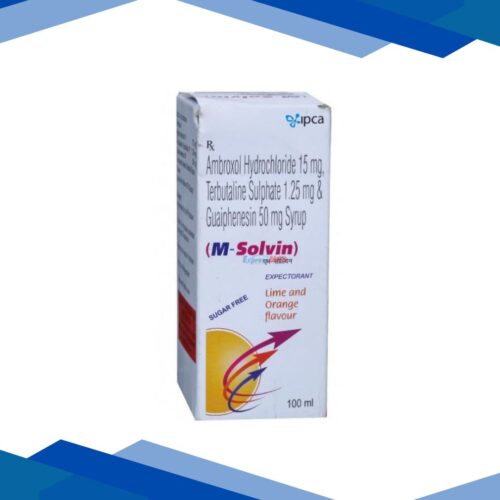 M Solvin Sugar Free Lime and Orange Flavour Expectorant 100ml