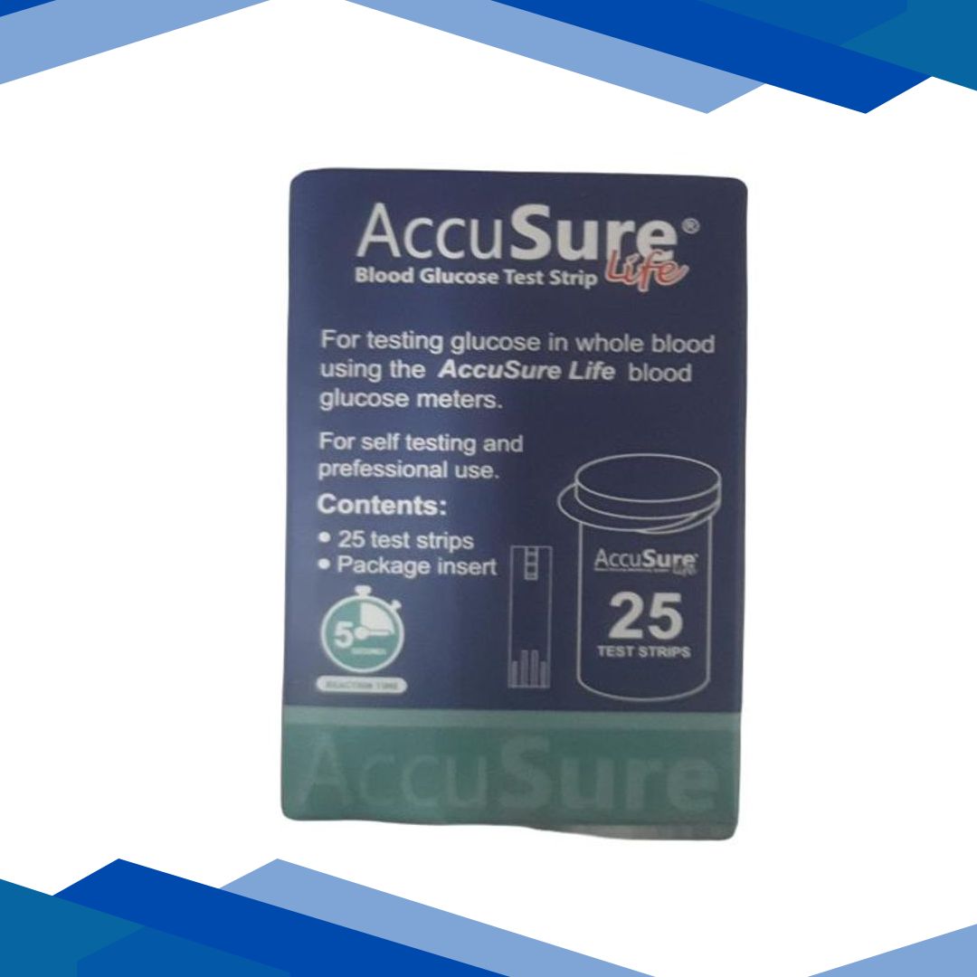 AccuSure Life Glucose Test Strip 25’s