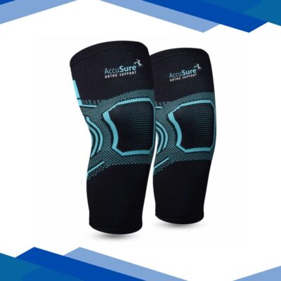 AccuSure Orthopedic Pain Relief Knee Support – Black & Green (M) 1’s