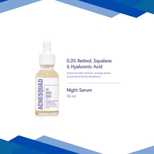 Acne Squad Knight Serum with 0.3% Retinol + Squalane + Hyaluronic Acid 30 ml