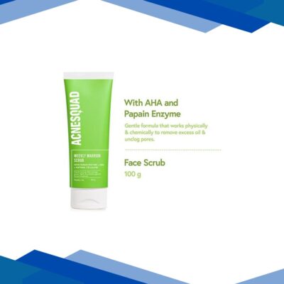 Acne Squad Weekly Warrior Scrub with Papain Enzyme + Aha + Natural Cellulose 145.833 gm