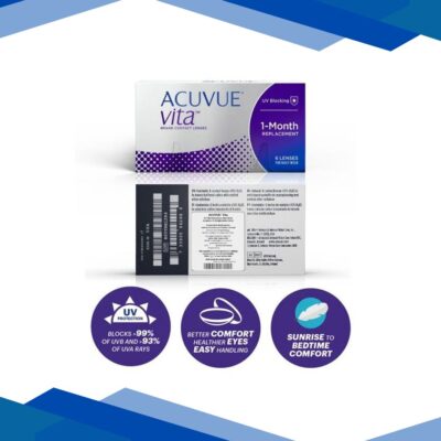 Acuvue Vita Monthly Disposable Contact Lenses – (-5.75 Power) Pack of 6’s