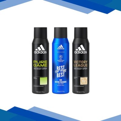 Adidas Pure Game 150ml + UEFA BOTB 150ml + Victory League 150ml Deodorant Set 3’s