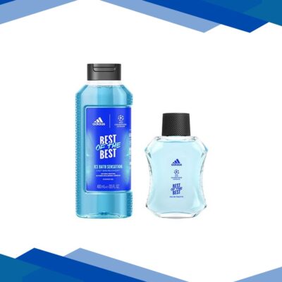 Adidas UEFA Best Of The Best Eau De Toilette 100ml + Ice Bath Sensation Shower Gel 400ml 2’s