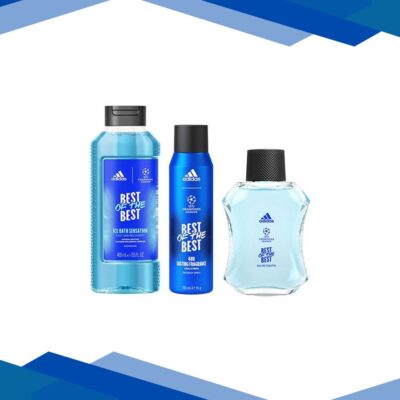 Adidas UEFA BOTB EDT 100ml + Deodorant Spray 150ml + Ice Bath Sensation Shower Gel 400ml 3’s