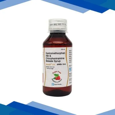 Aerodil DX Sugar Free Raspberry Flavour Dry Cough Syrup 100ml