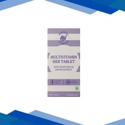 Aesthetic Nutrition Multivitamin Her With Grape Seed, Ginger Extract, Hyaluronic Acid, Vitamin B3, And B12 60 Tablets 1’s